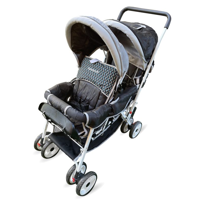 Lightweight Deluxe Double Stroller For Twins Black