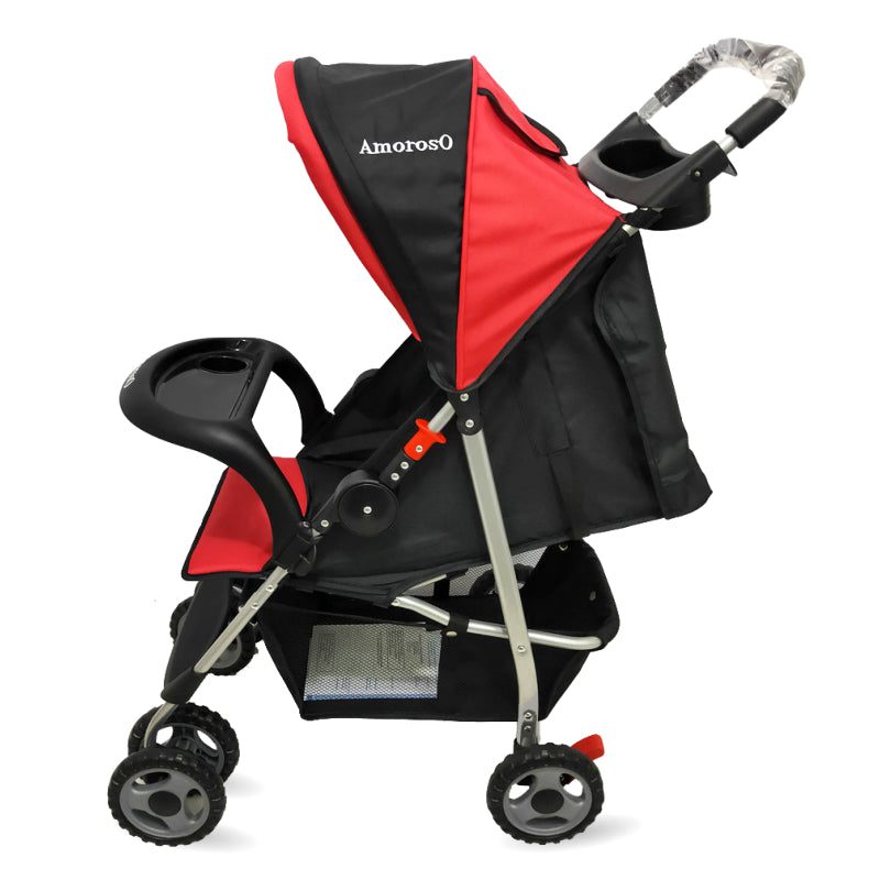 Lightweight Single Stroller With Cup Holder Red