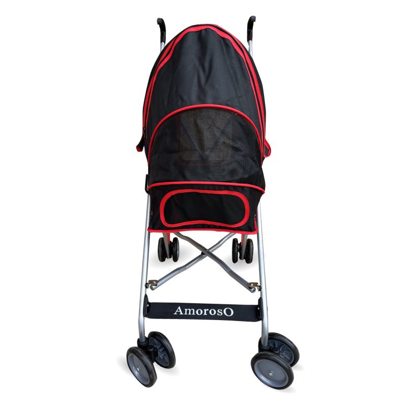 Travel Lite Dog Stroller Dog Carriage - Black/Red