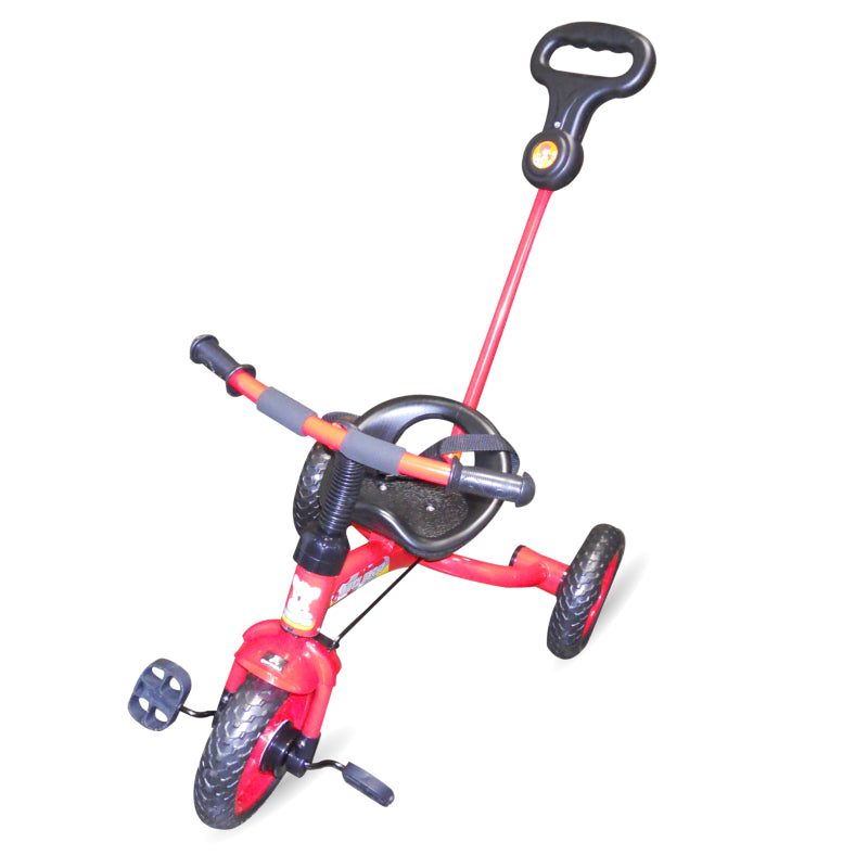3 Wheel Red Tricycle With Push Handle